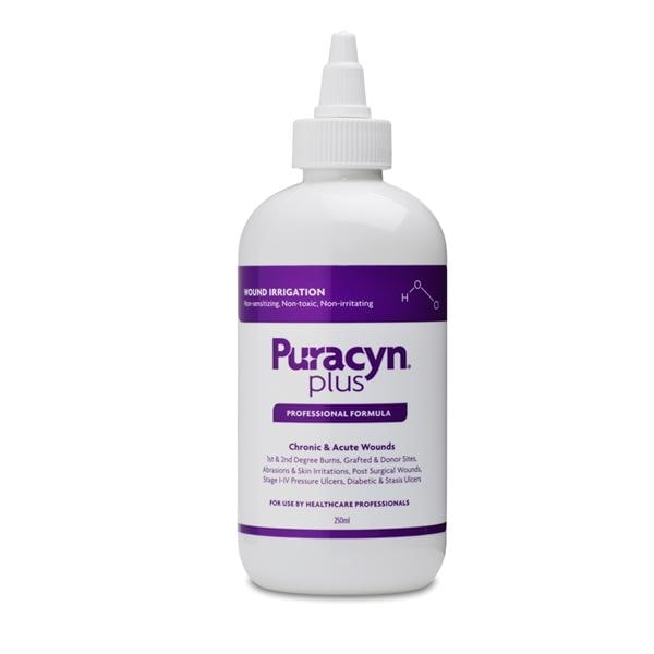 Puracyn Plus Wound Cleanser 8.5oz Hypochlorous Acid 250ml LF Btl Disposable 6/Ca