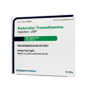 Ketorolac IM Injection 30mg/mL SDV 2mL 25/Package