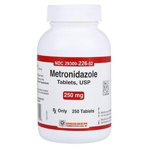 Metronidazole Tablets 250mg Bottle 250/Bottle Each