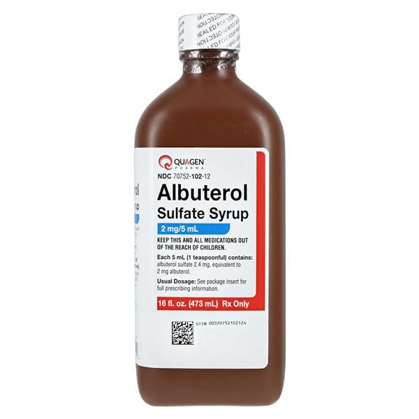 Albuterol Sulfate Oral Syrup 2mg/5mL Bottle 16oz Each