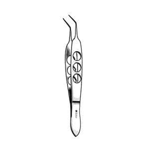 Kelman-McPherson Forceps Angled 4" 8mm Point Tip Stainless Steel Non-Sterile Ea