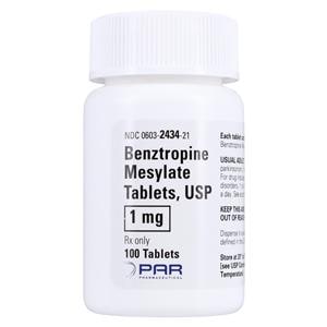 Benztropine Mesylate Tablets 1mg Bottle 100/Bottle Each