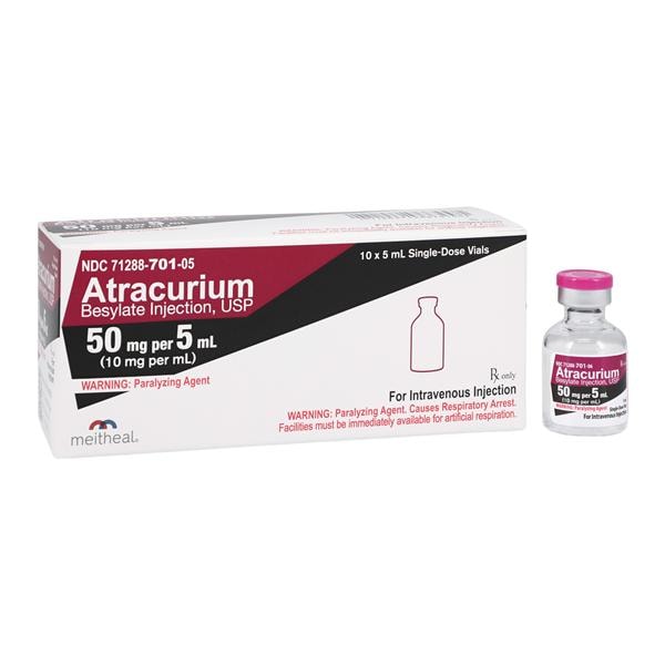 Atracurium Besylate Injection 10mg/mL SDV 5mL 10/Package