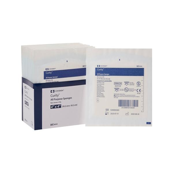 Curity Rayon/Polyester Blend All Purpose Sponge 4x4" 4 Ply Sterile Non-Woven LF