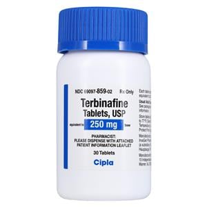 Terbinafine HCl Tablets 250mg Bottle 30/Bottle Each