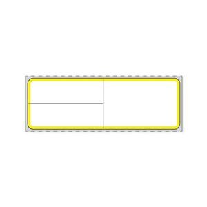 Direct Thermal Label Paper Yellow/White 4x1" 1" Core 8/Ca