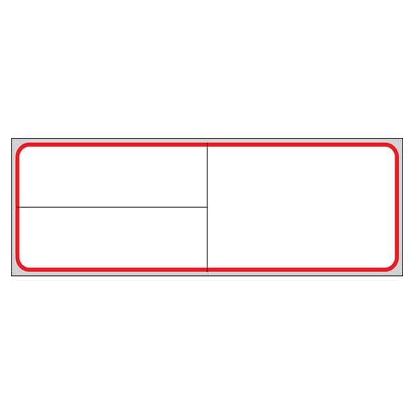 Direct Thermal Label Paper White/Red Meditech 4x1" 1" Core 6Rl/Bx