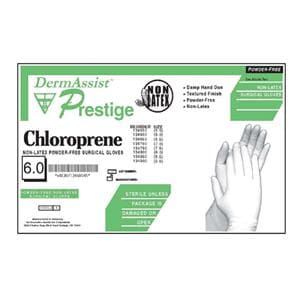 Prestige Chloroprene Surgical Gloves 8 White 25/Bx, 4 BX/CA