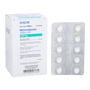 Metronidazole Tablets 250mg Unit Dose Box 100/Package Each