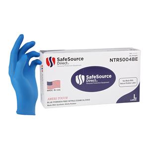 Powder Free Exam Gloves Large Blue _