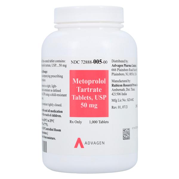 Metoprolol Tartrate 50mg Each