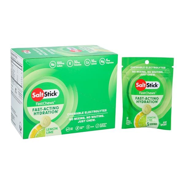 SaltStick Electrolyte Packet Lemon-Lime Carton 12/Ct