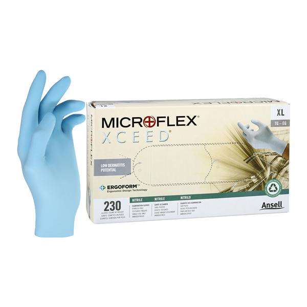 XCEED Nitrile Exam Gloves X-Large Blue Non-Sterile 230/Bx