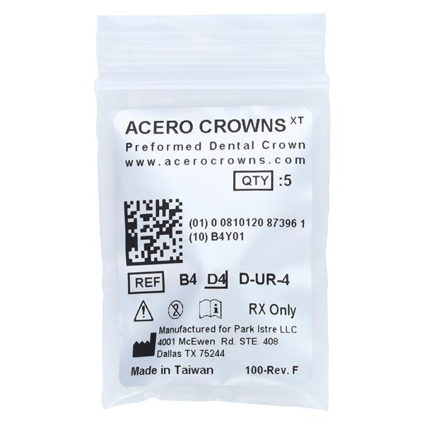 ACERO Crowns Size 4 1st Primary Upper Right Molar 5/Pk 5/Pk