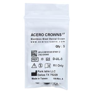 ACERO Crowns Size 3 1st Primary Upper Left Molar 5/Pk 5/Pk