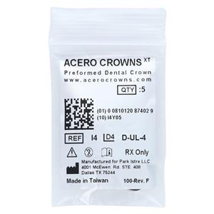 ACERO Crowns Size 4 1st Primary Upper Left Molar 5/Pk 5/Pk