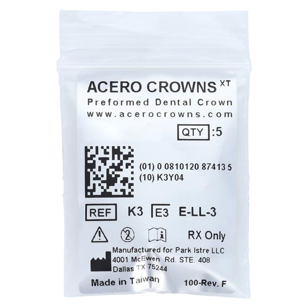 ACERO Crowns 3 2nd Primary Lower Left Molar 5/Pk 5/Pk