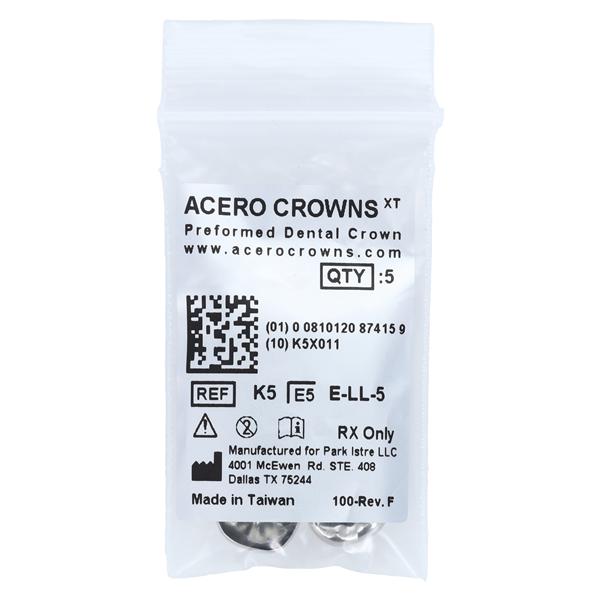 ACERO Crowns 5 2nd Primary Lower Left Molar 5/Pk 5/Pk