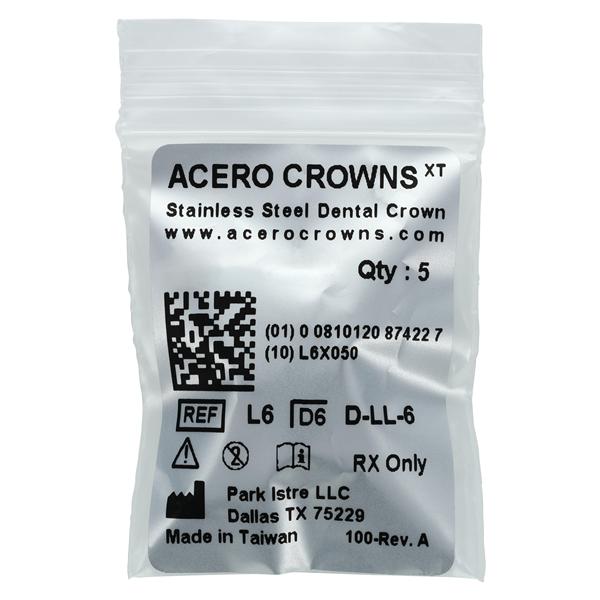 ACERO Crowns 6 1st Primary Lower Left Molar 5/Pk 5/Pk