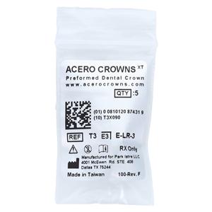 ACERO Crowns Size 3 2nd Primary Lower Right Molar 5/Pk 5/Pk