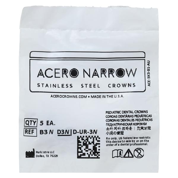 ACERO Crowns Size 3 1st Primary Upper Right Molar 5/Pk 5/Pk