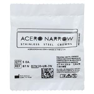 ACERO Crowns Size 7 1st Primary Upper Right Molar 5/Pk 5/Pk