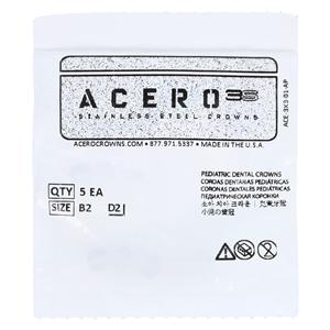 ACERO Crowns Size 2 1st Primary Upper Right Molar 5/Pk 5/Pk