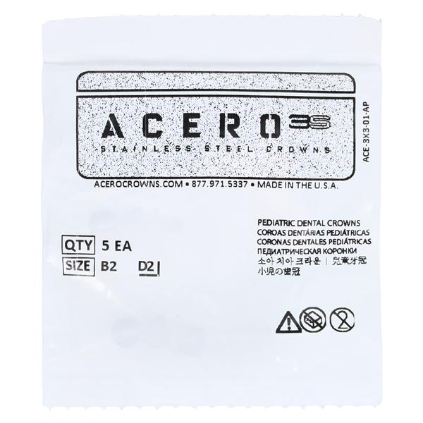ACERO Crowns Size 2 1st Primary Upper Right Molar 5/Pk 5/Pk