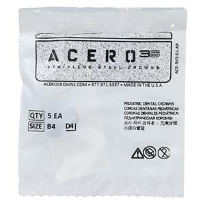 ACERO Crowns 4 1st Primary Upper Right Molar 5/Pk 5/Pk