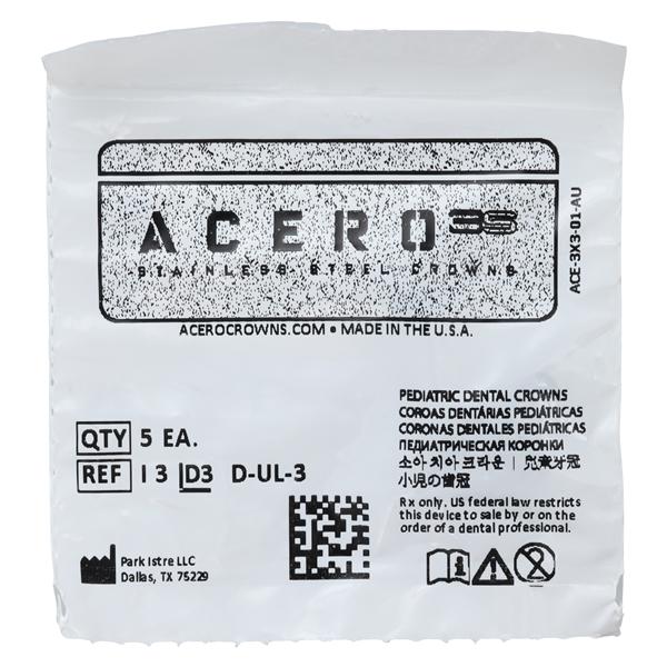 ACERO Crowns Size 3 1st Primary Upper Left Molar 5/Pk 5/Pk