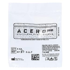 ACERO Crowns Size 7 2nd Primary Lower Left Molar 5/Pk 5/Pk