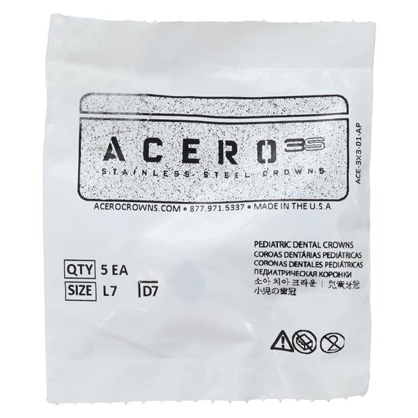 ACERO Crowns 7 1st Primary Lower Left Molar 5/Pk 5/Pk