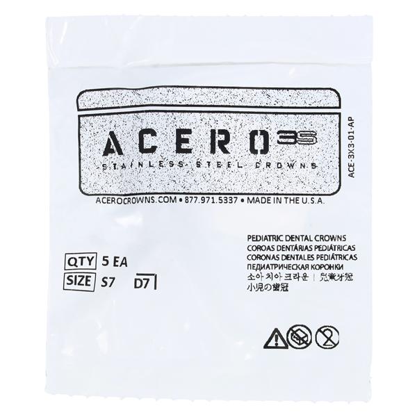 ACERO Crowns 7 1st Primary Lower Right Molar 5/Pk 5/Pk