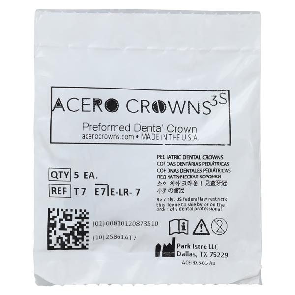 ACERO Crowns Size 7 2nd Primary Lower Right Molar 5/Pk 5/Pk