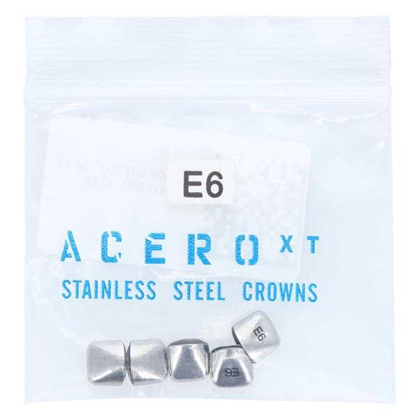 ACERO Crowns 6 Primary Upper Right Central 5/Pk 5/Pk