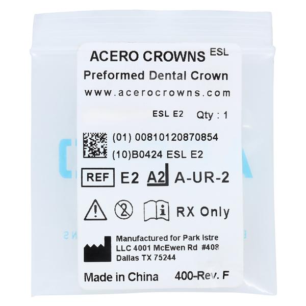 ACERO Crowns Size 2 Primary Upper Right Central 1/Bag Ea