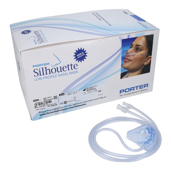 Silhouette Nitrous Unit Nasal Masks & Breathing Circuit 24-Pack Medium Ea