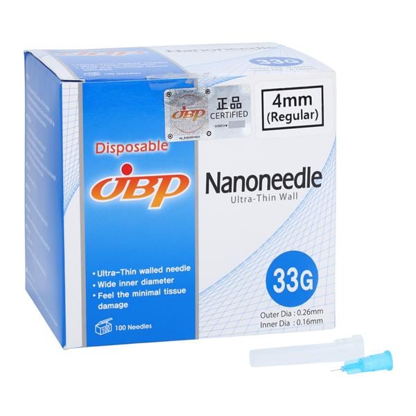 Needle Nanoneedle 33gx4mm Standard 100/Bx