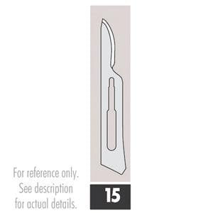 Ace Carbon Steel Sterile Surgical Blade #15 Disposable 100/Bx