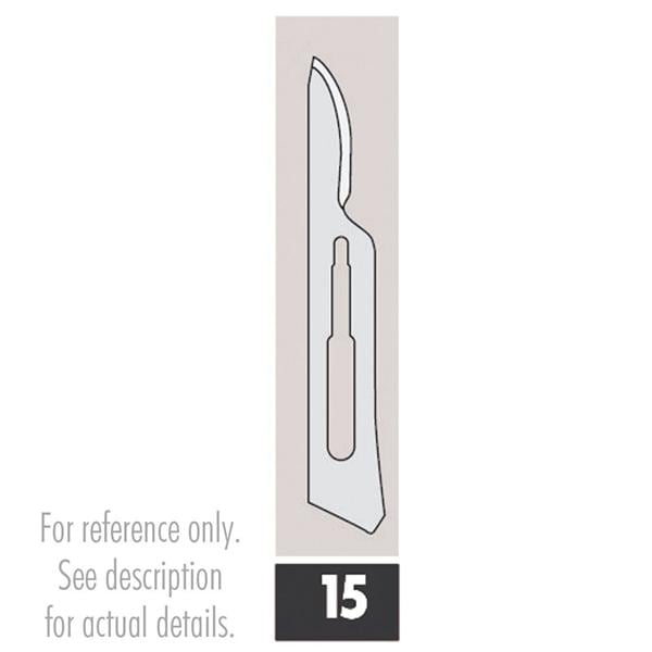 Ace Carbon Steel Sterile Surgical Blade #15 Disposable 100/Bx