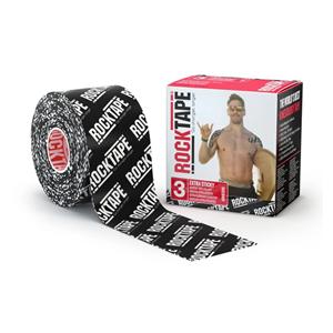 RockTape Kinesiology Tape 97% Cotton/3% Nylon 2"x16.4' Logo Black Ea
