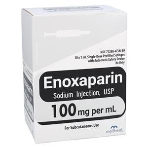 Enoxaparin Sodium Injection 100mg/mL Prefilled Syringe 1mL 10/Package