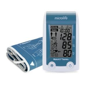 Blood Pressure Monitor White/Blue Latex-Free Arm Digital LCD Display Ea