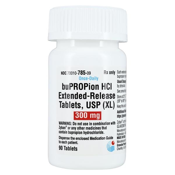 Bupropion HCl Extended-Release Tablets 300mg Bottle 90/Bottle Each