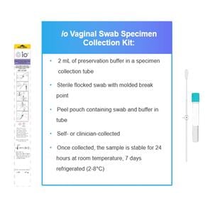 Binx Health io Vag Swb Sample Collection Kit f/ Binx Hlth io CT/NG Instmnt 50/Bx