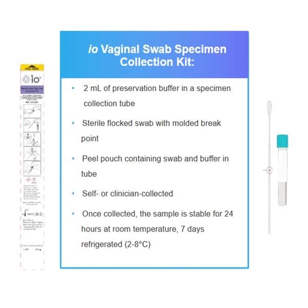Binx Health io Vag Swb Sample Collection Kit f/ Binx Hlth io CT/NG Instmnt 50/Bx