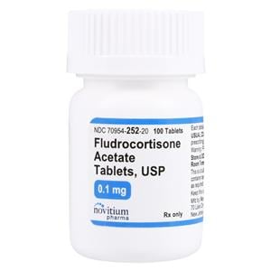 Fludrocortisone Acetate Tablets 0.1mg Bottle 100/Bottle Each