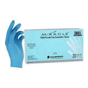Miracle Nitrile Exam Gloves Small Blue Non-Sterile