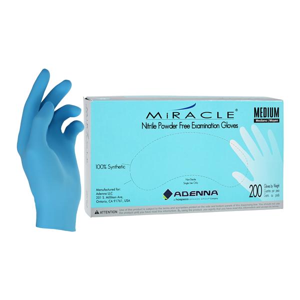 Miracle Nitrile Exam Gloves Medium Blue Non-Sterile