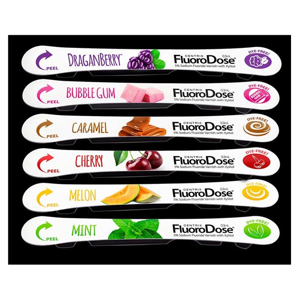 FluoroDose Varnish Single Dose 5% Sodium Fluoride 0.3 mL Assorted Flavors 42/Pk